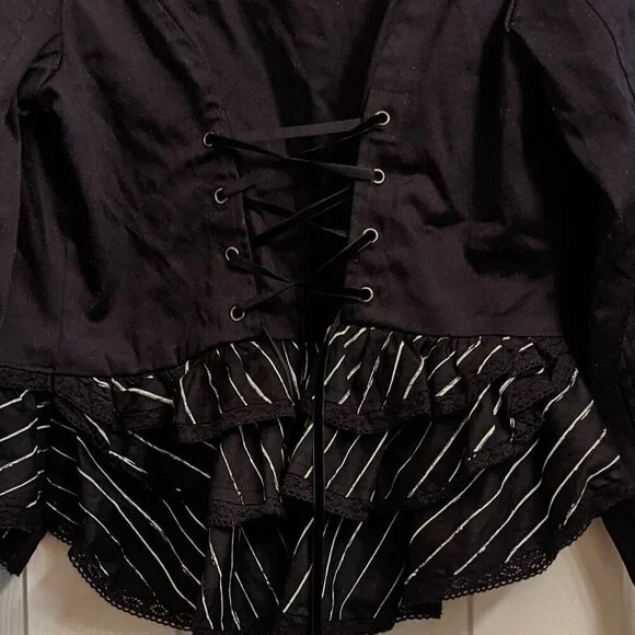 NWOT Jack Skellington Hot Topic Disney Jacket Laces Nightmare Before Christmas M - Picture 4 of 11